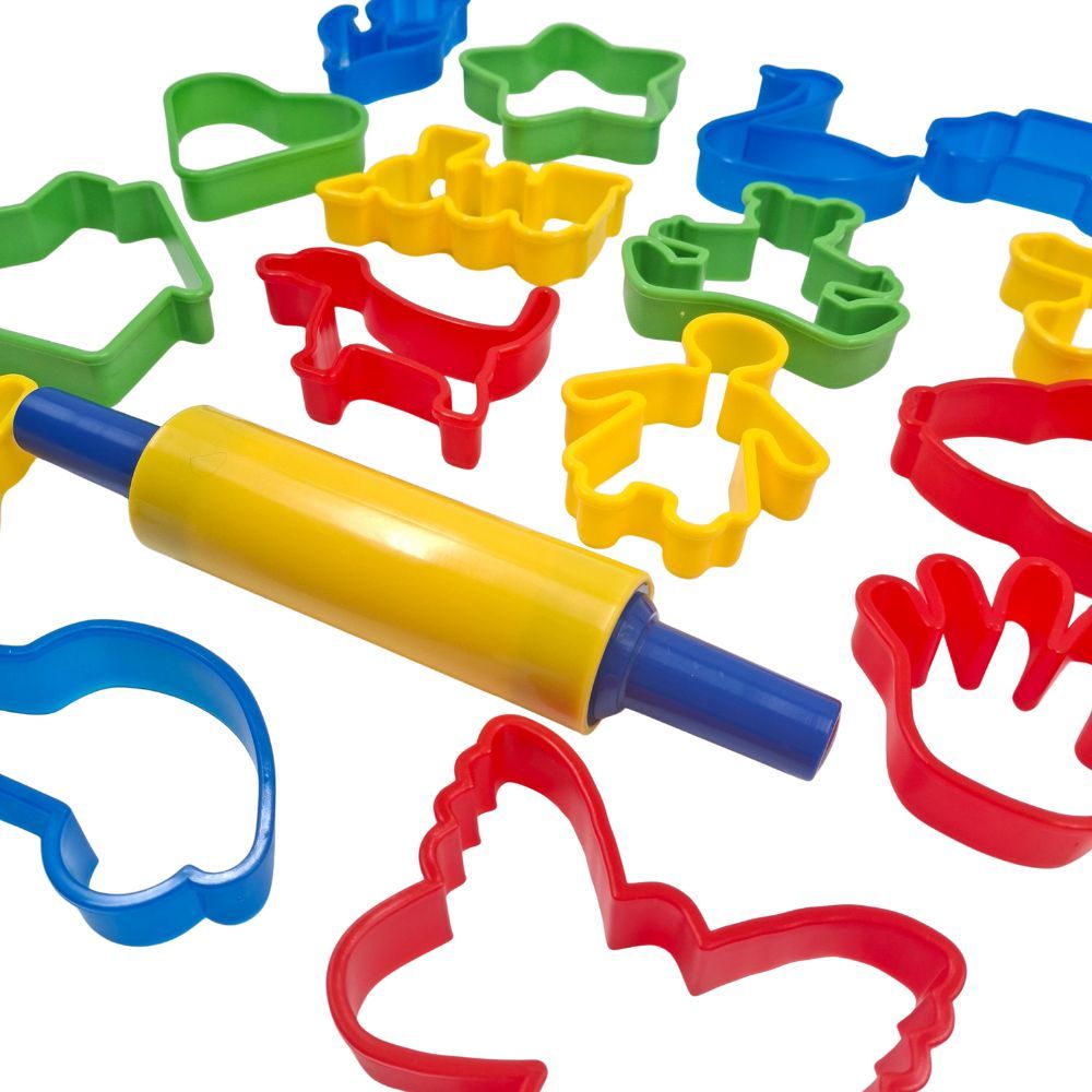 Large cutter and rolling pin set - 17pcs_0