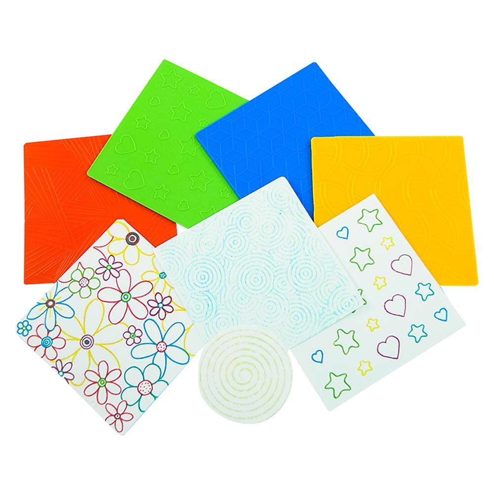 Pattern Rubbing & Embossing Plates - 4pcs_0