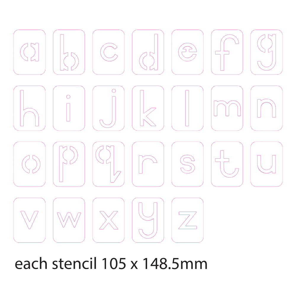 Alphabet Stencils - 26pcs_2