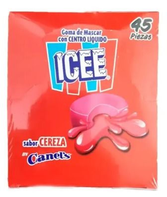 CHICLE ICEE RELLENO CEREZA CANELS DISP C/45 PZS_0