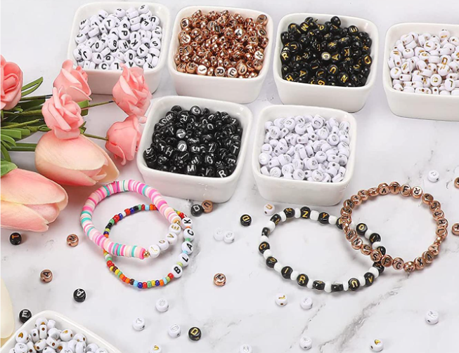 700 Round Acrylic Letter Beads for Jewelry Making_0