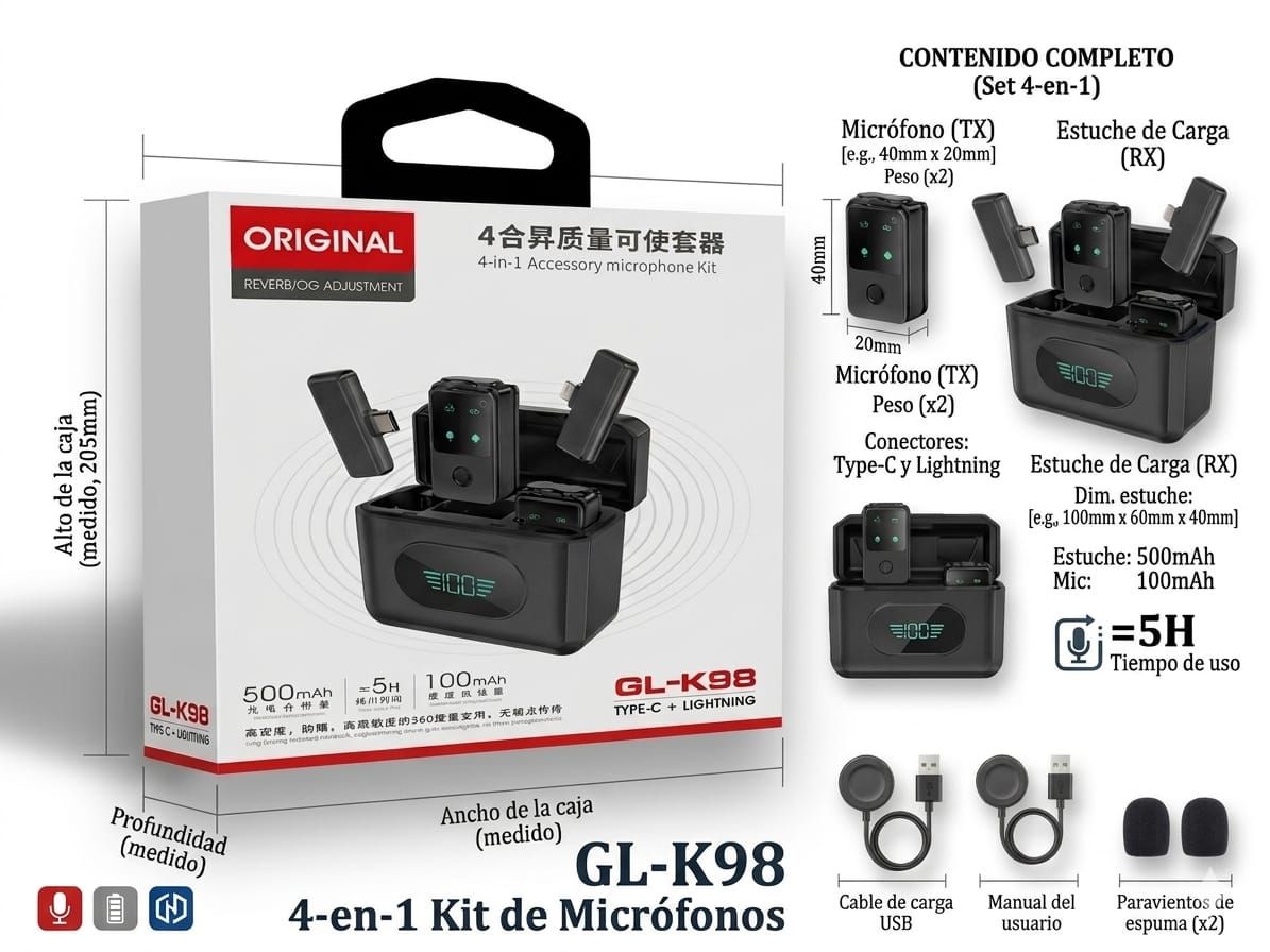 Microfono Inalambrico GL-k98_0