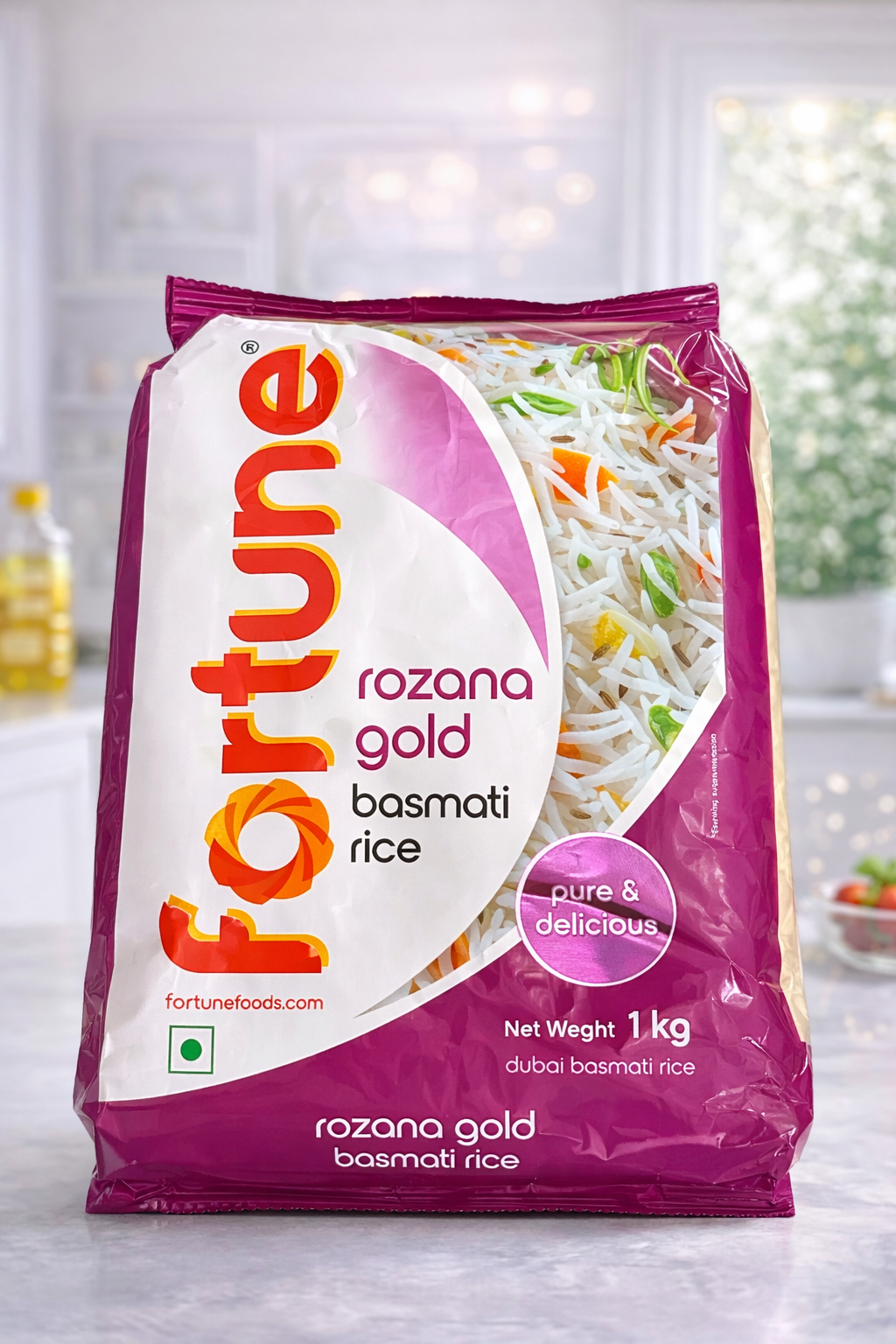 FORTUNE ROZZANA GOLD BASMATI RICE 1 KG _0