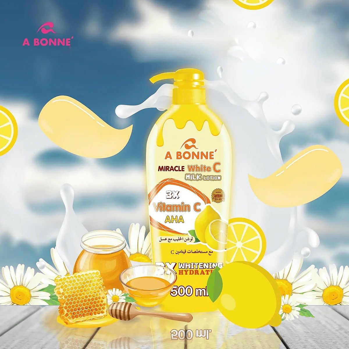 A Bonne - Milk Lotion 500ml (Miracle White C) | Wholesale Bath & Body Care Singapore_1