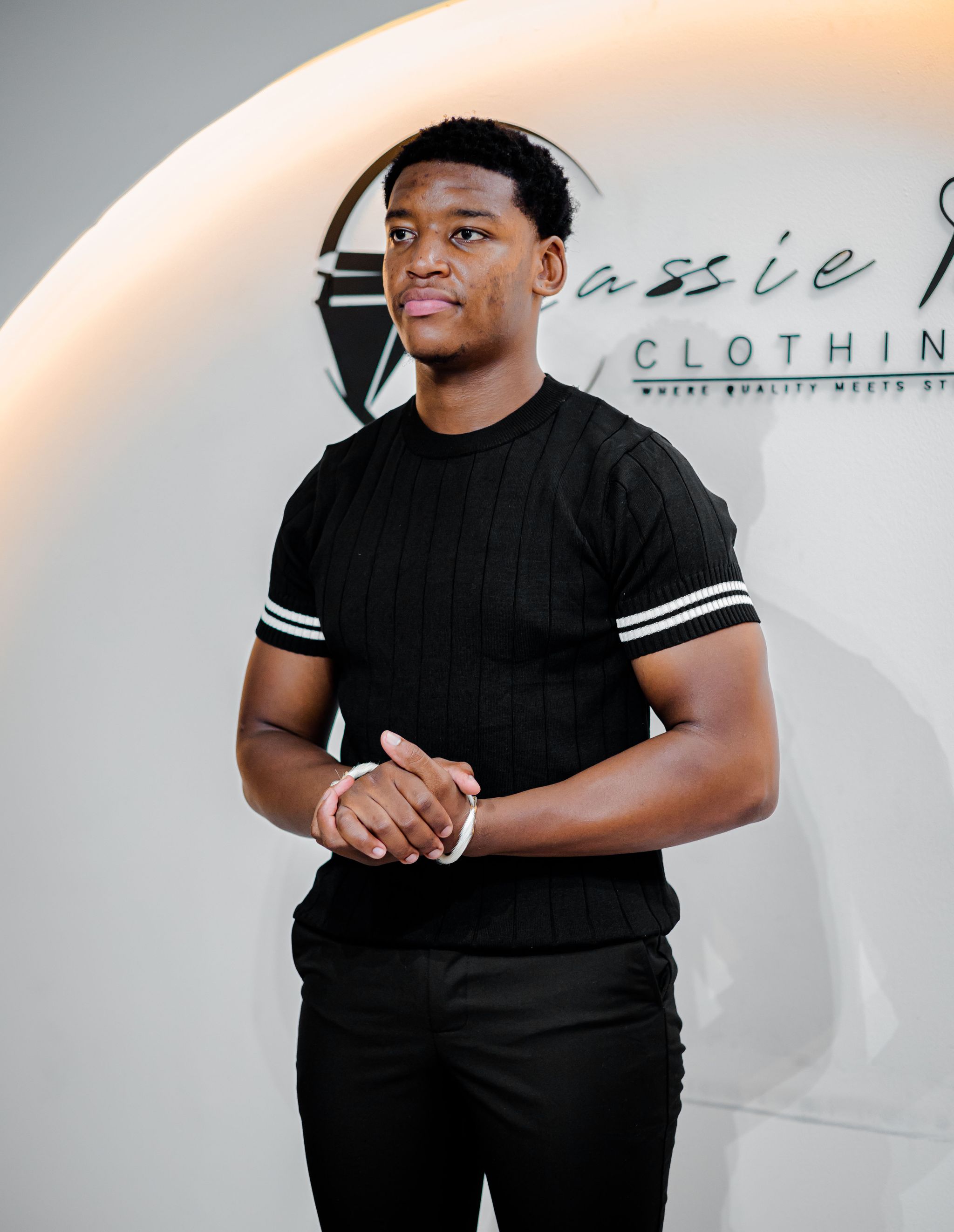 Stripped crewneck rib tee_0