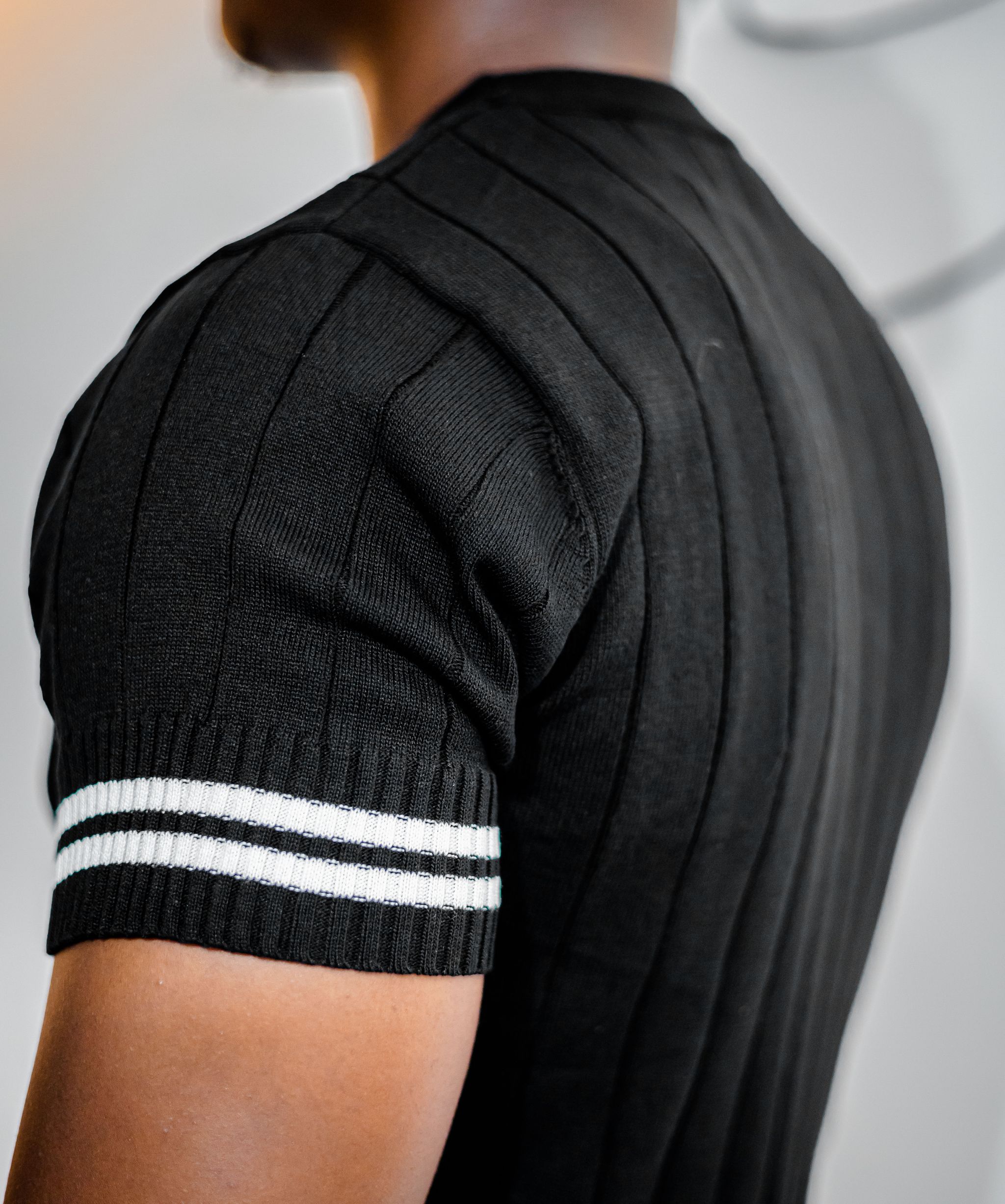 Stripped crewneck rib tee_4