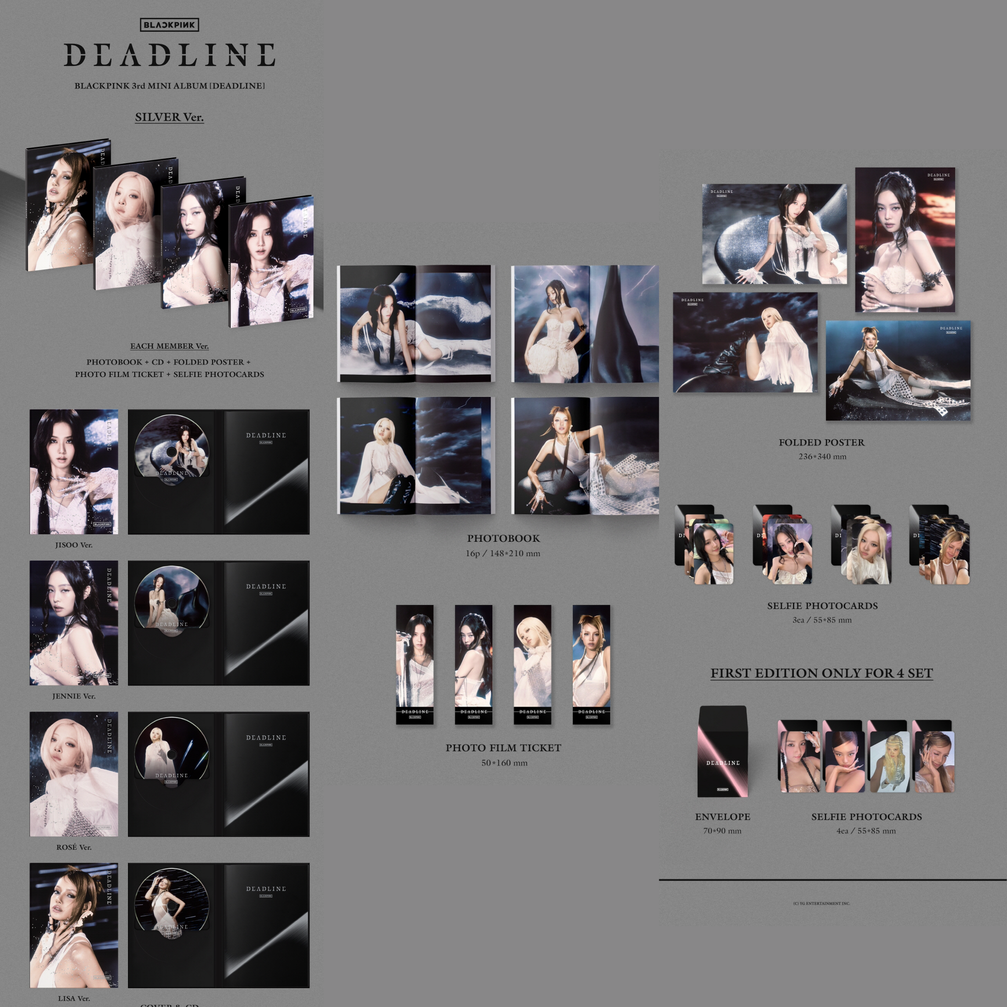 BLACKPINK - 3rd Mini Album DEADLINE ( SILVER Ver. )_1