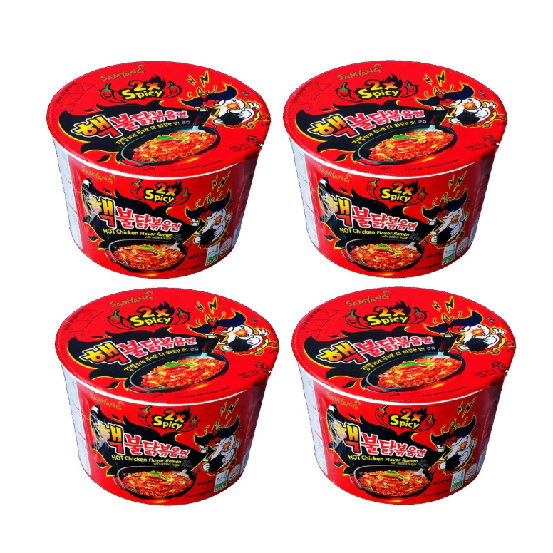 SAMYANG Hot Chicken Ramen Extreme Hot Bowl 105g x 4_0