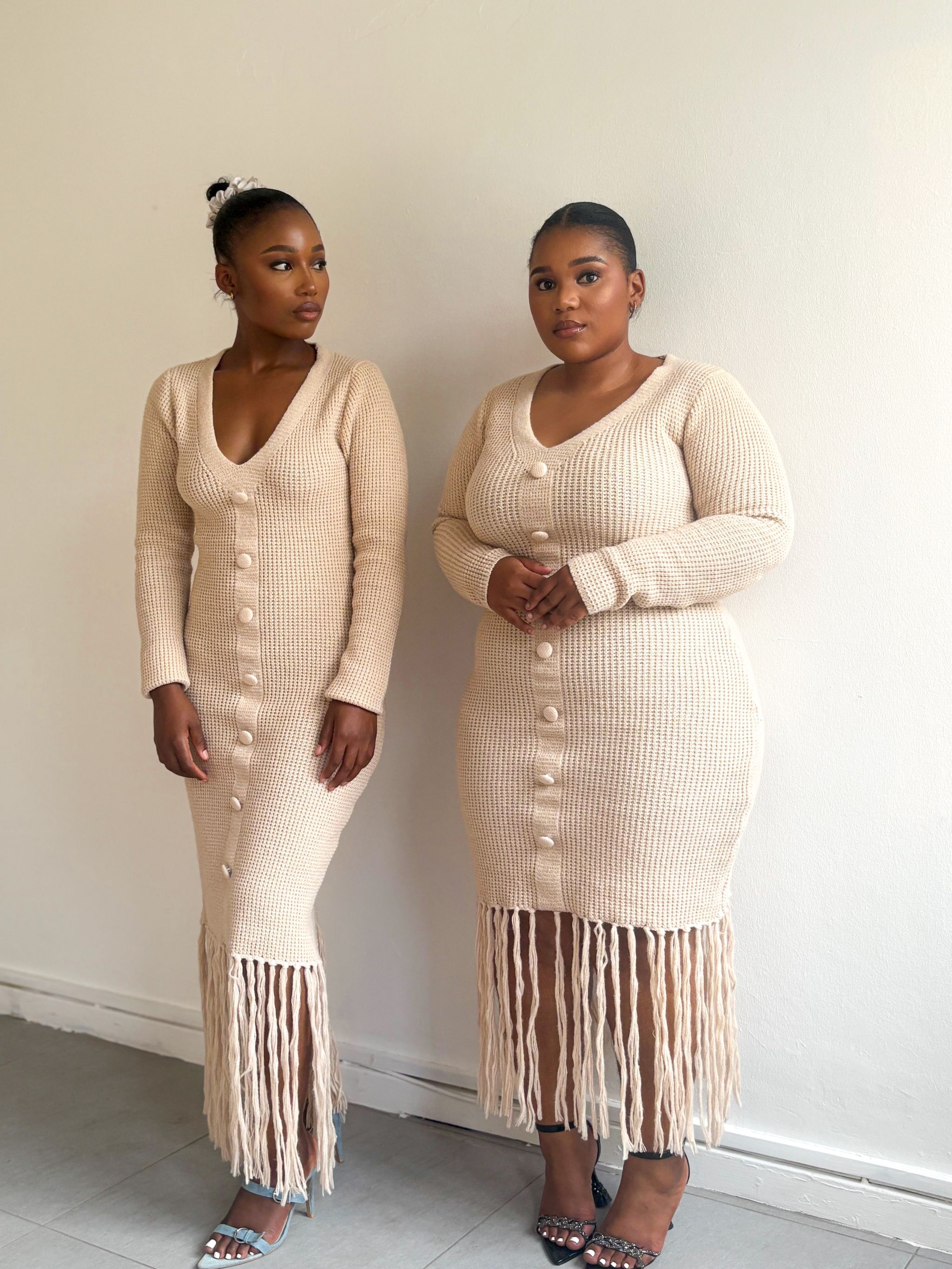 Tassel cardigan dress_2