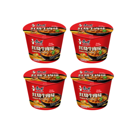KANGSHIFU Instant Noodles Braised Beef Bowl 4 x 110g_0