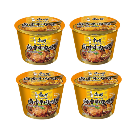 KANGSHIFU Instant Noodles Soyed Beef Bowl 4 x 110g_0