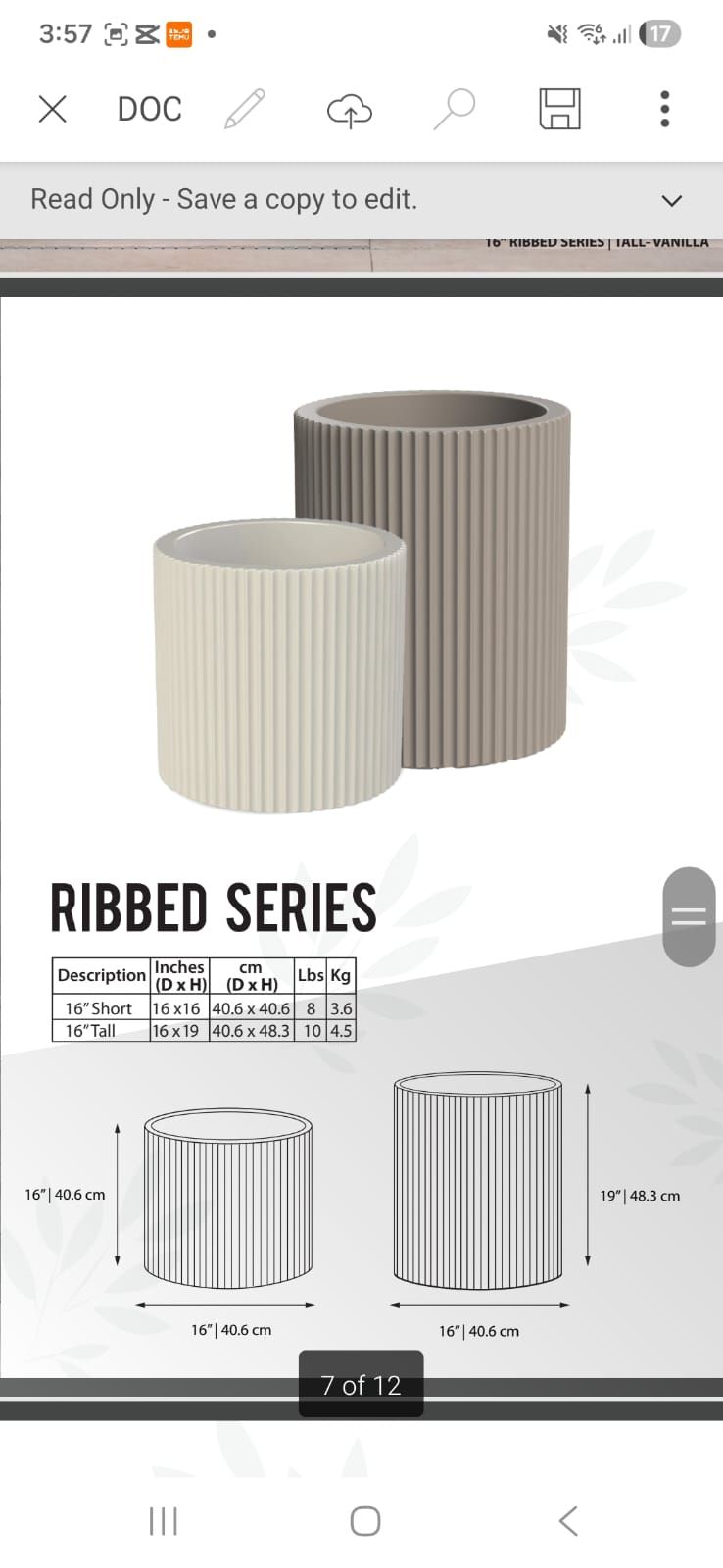 Island Planter - Ribbed Series _1