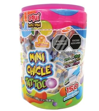 MINI CHICLE TATTOO DELICIAS VIT C/150 PZS_0