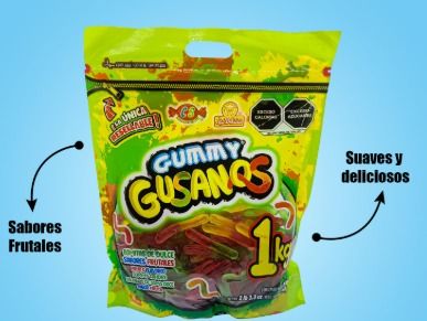 GUMMY GUSANOS LAS DELICIAS BSA 1 KG_0