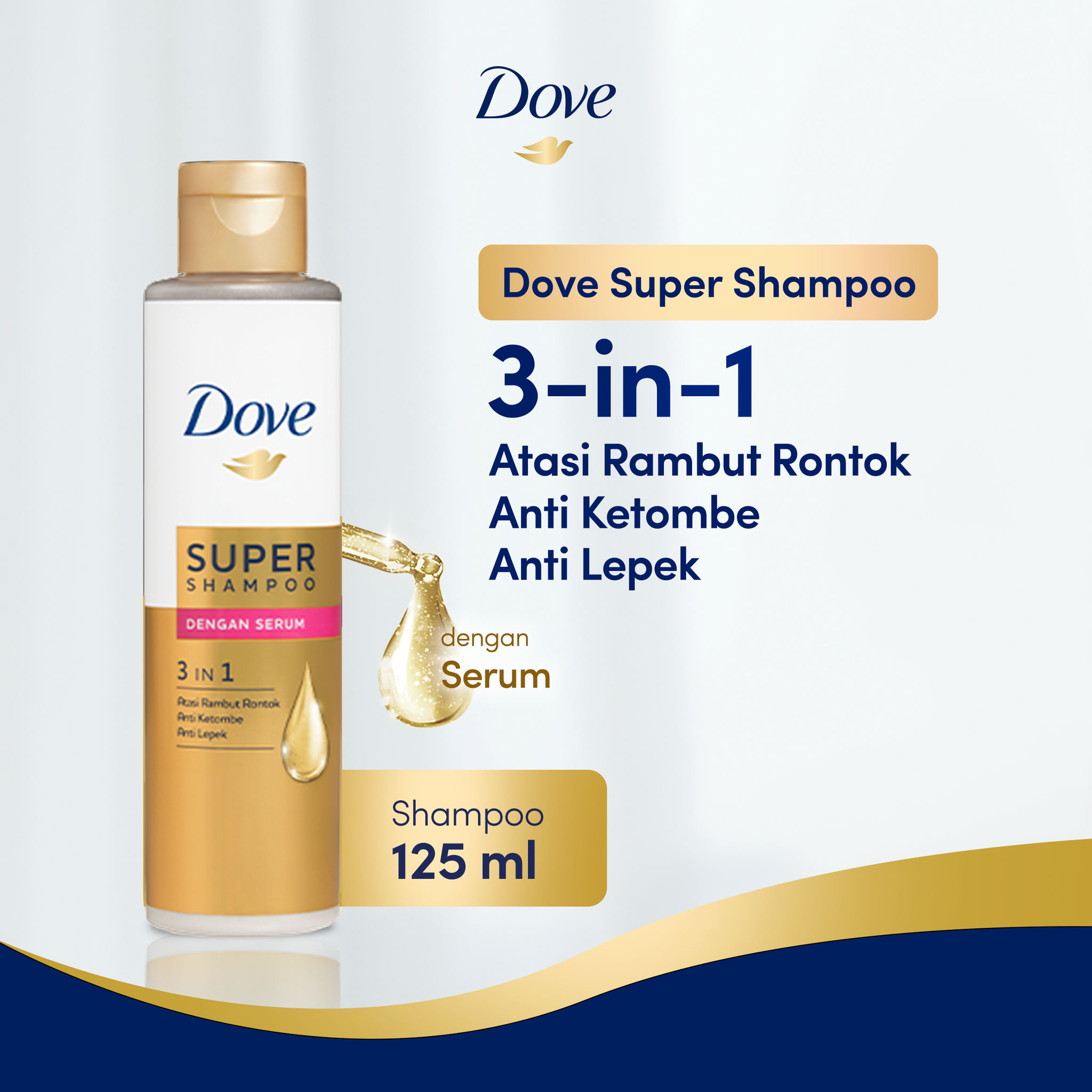 Dove 3in1 Super Shampoo Serum 125ml_0