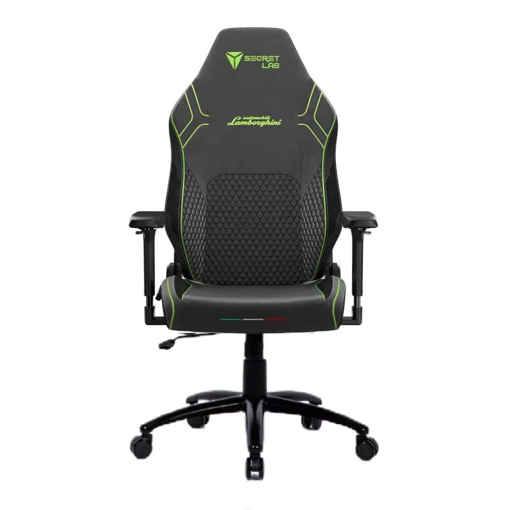 Cadeira Gamer Secretlab Lamborghini Deluxe Verde Selvans - Reclinável - Ergonômica e Confortável - Encosto de Cabeça Magnético e Suporte Lombar de 4 Direções - Tamanho Extra Grande (XL) - Preto/Verde_2