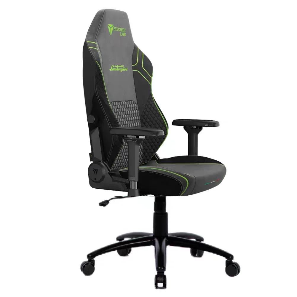 Cadeira Gamer Secretlab Lamborghini Deluxe Verde Selvans - Reclinável - Ergonômica e Confortável - Encosto de Cabeça Magnético e Suporte Lombar de 4 Direções - Tamanho Extra Grande (XL) - Preto/Verde_1