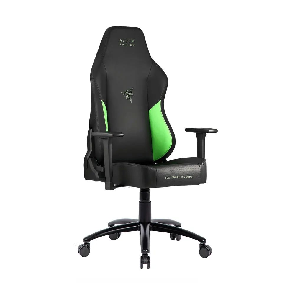 Cadeira Gamer RAZER EDITION Tarok Ultimate da Zen - Cadeira Gamer Ergonômica - Cadeira Gamer em Couro - Verde, Preta, Reclinável para PC, Computador, Escritório e Jogos - Xbox,_1