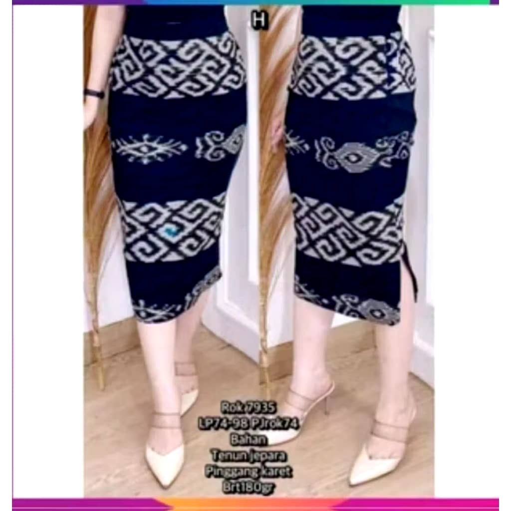 Kain tenun premium Rok Span Panjang  _5