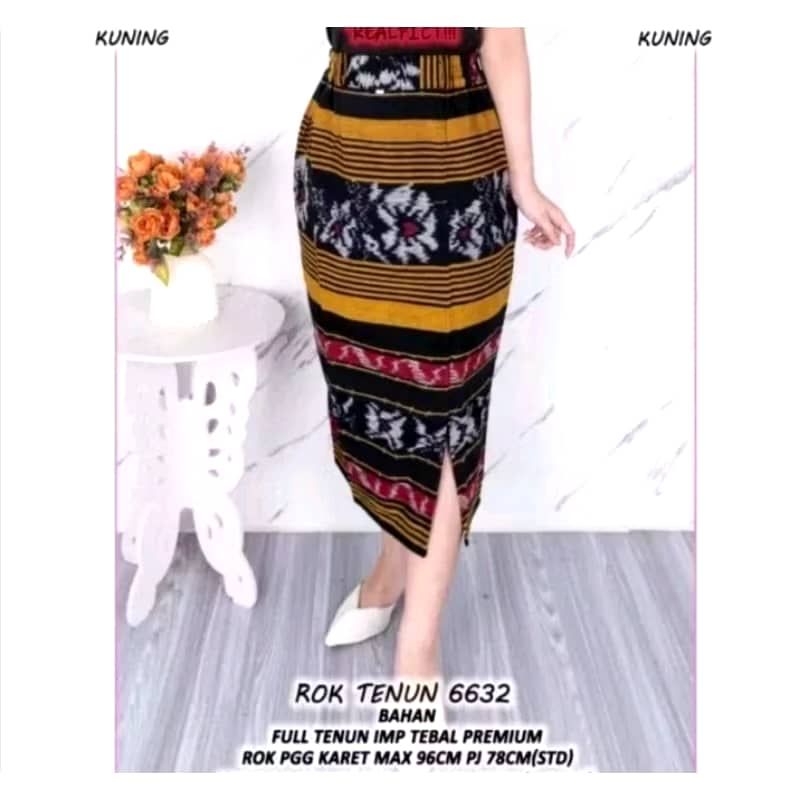 Kain tenun premium Rok Span Panjang  _4