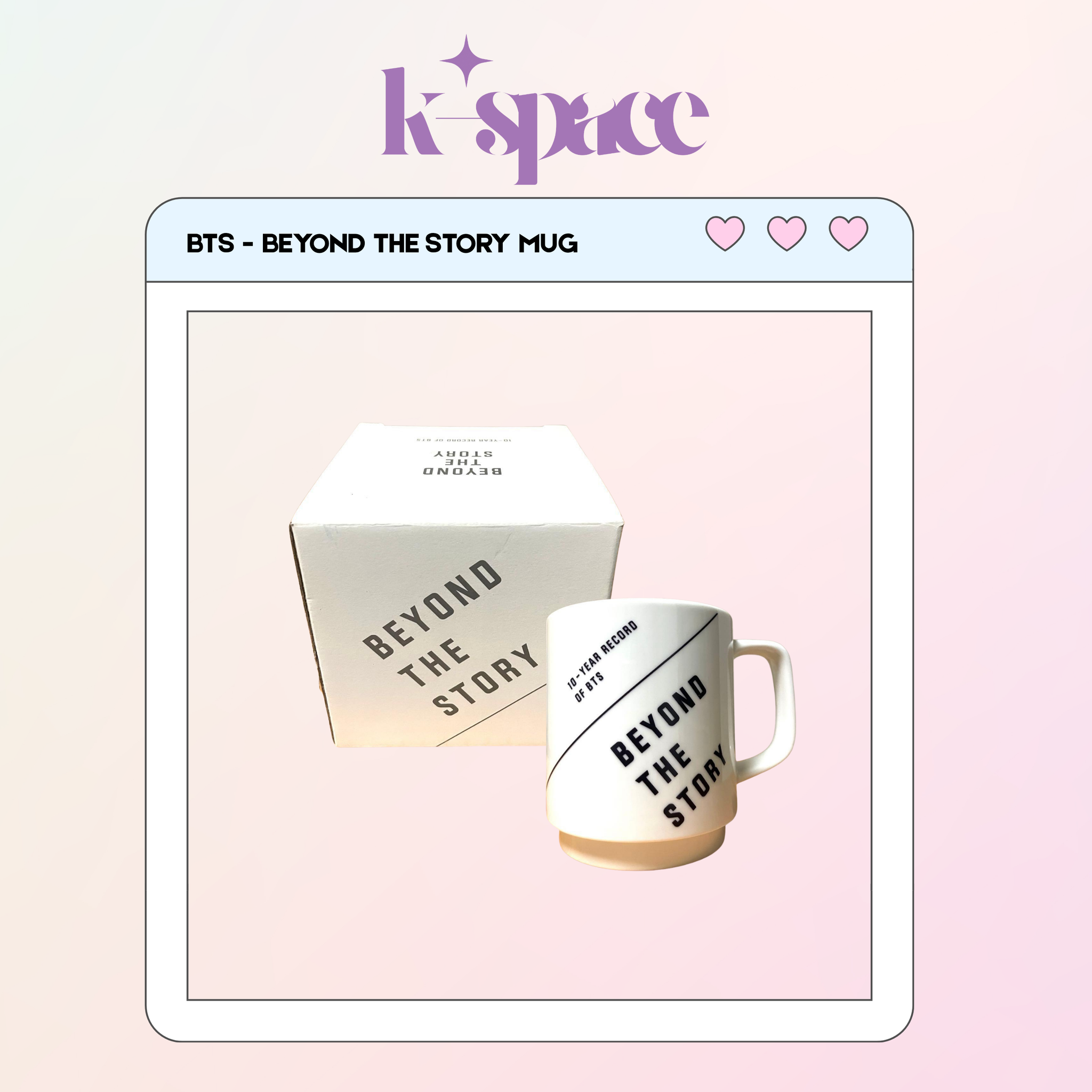 BTS - Beyond The Story 10-Year Record Of BTS Mug Merch_0