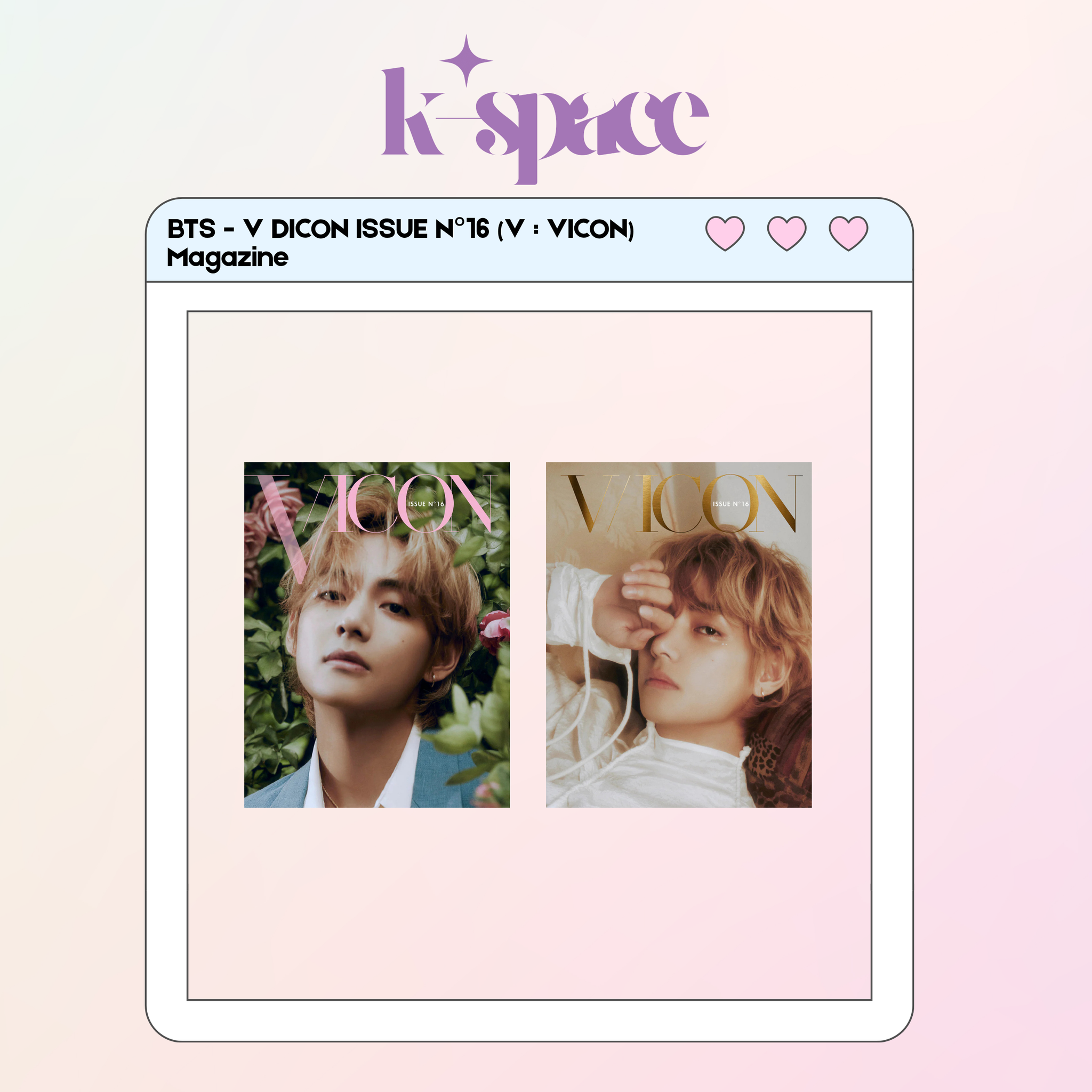 BTS - V DICON ISSUE N°16 (V : VICON) Magazines_0