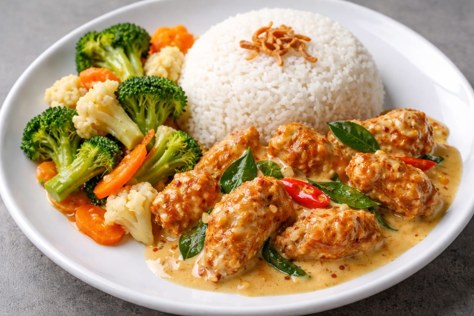 Rice with Buttermilk Chicken + Veg_0
