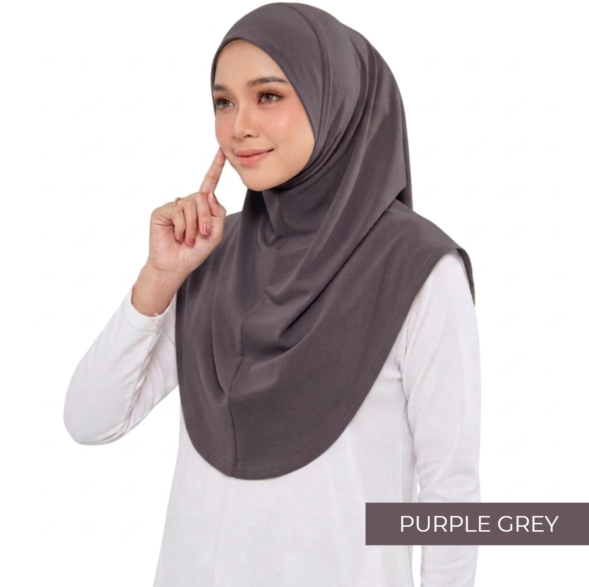 THE BEST TUDUNG SARUNG - PURPLE GREY_0