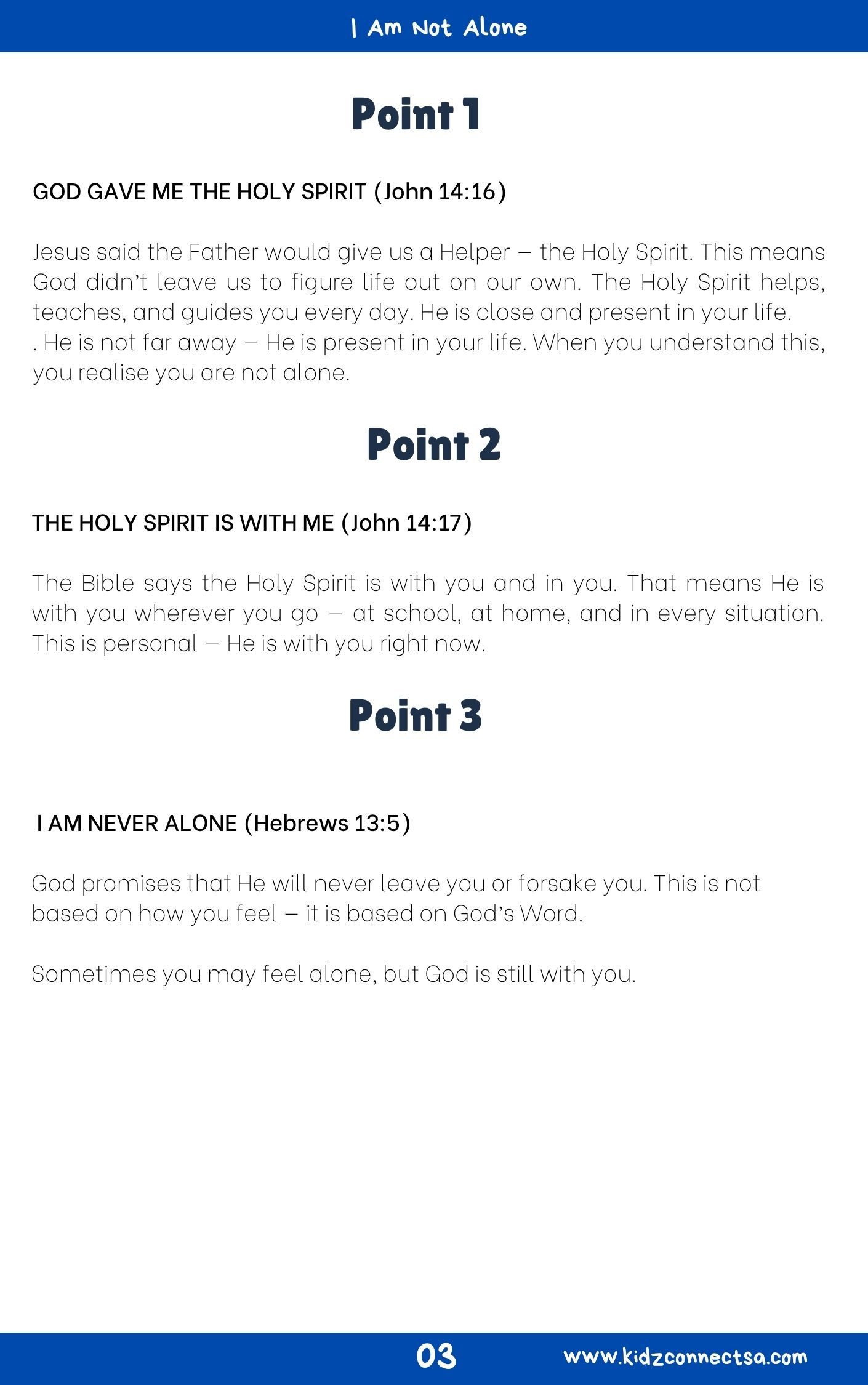The Holy Spirit – My Helper  4 Weeks of Primary School Lessons for Children's Church_3
