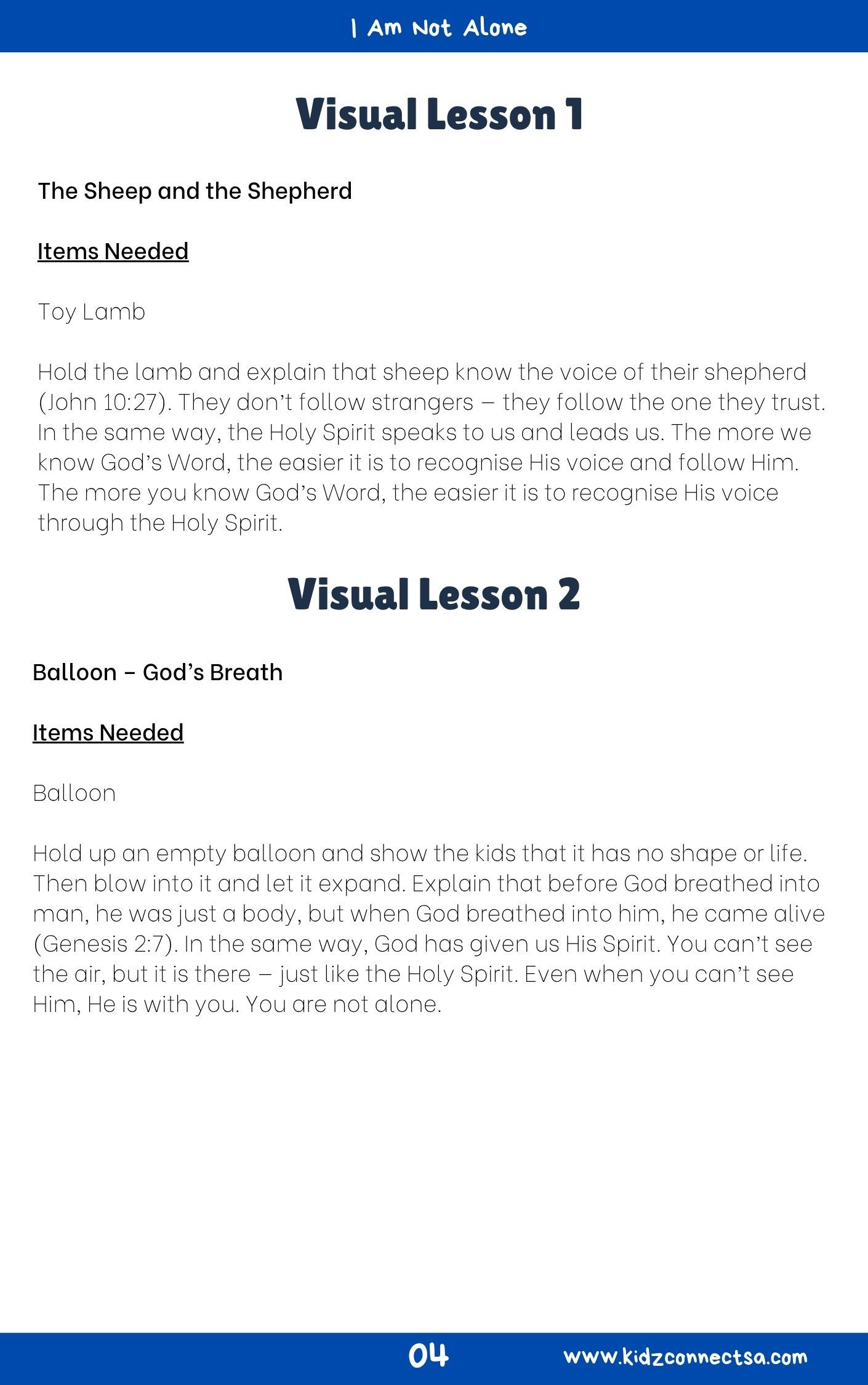 The Holy Spirit – My Helper  4 Weeks of Primary School Lessons for Children's Church_4