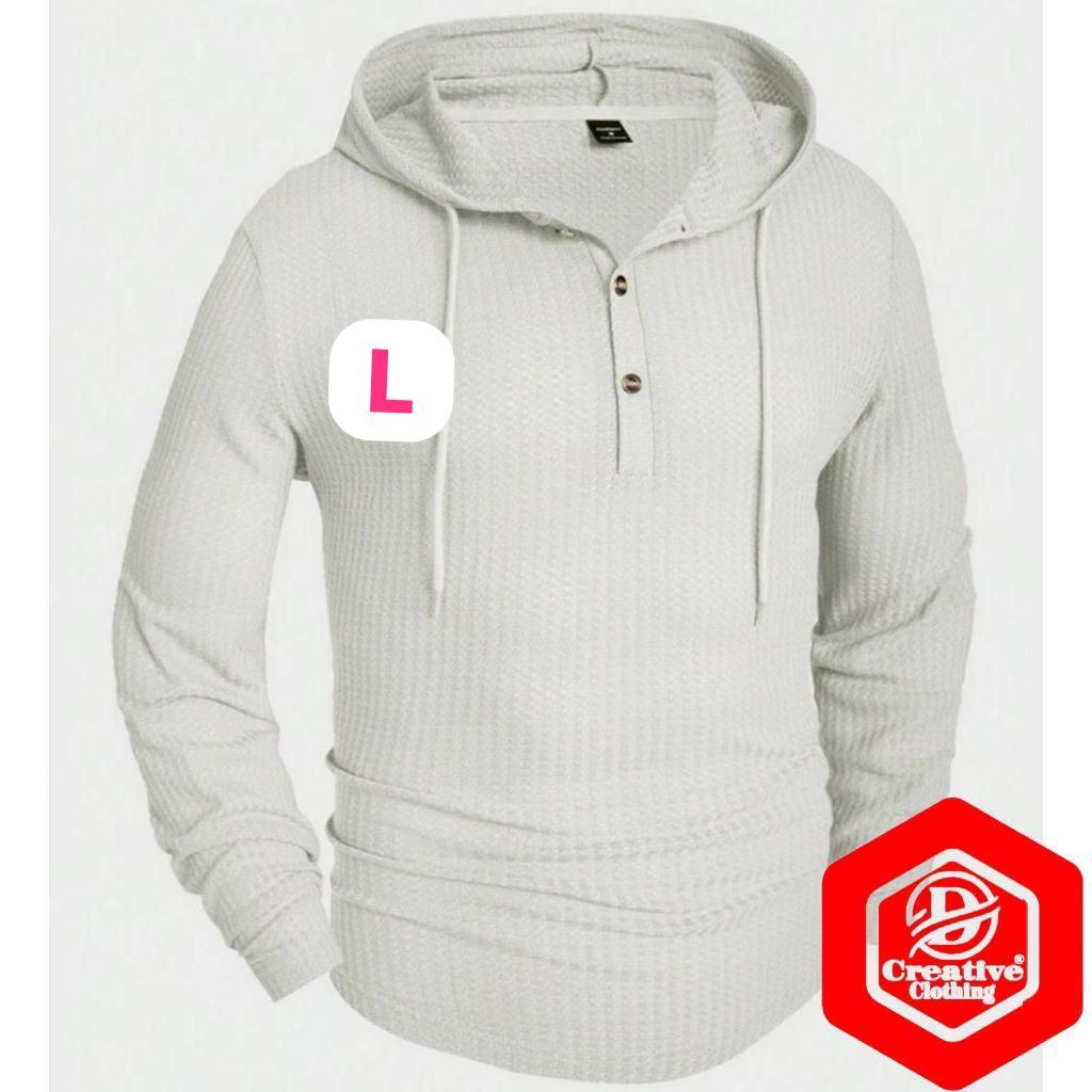 kaos Hoodie wafle kancing _1