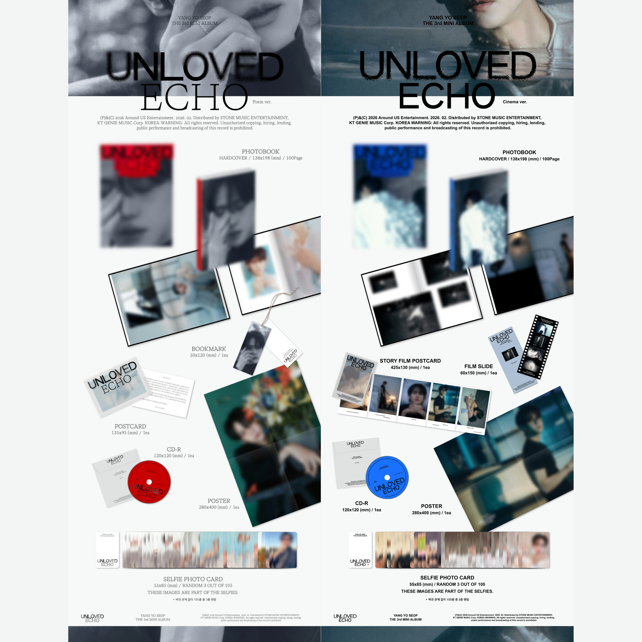 HIGHLIGHT YANG YO SEOP - The 3rd Mini Album Unloved Echo PHOTOBOOK VER._1