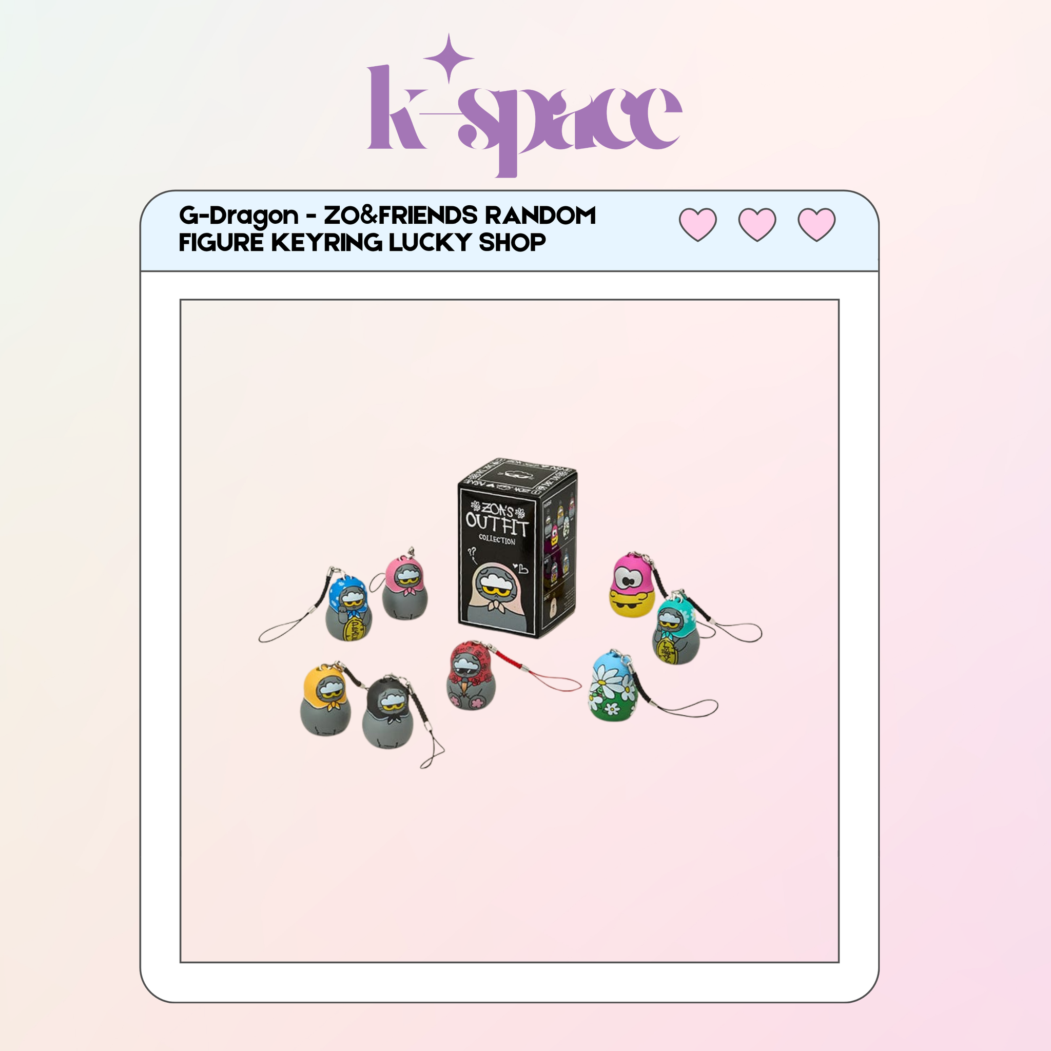 G-Dragon - ZO&FRIENDS RANDOM FIGURE KEYRING LUCKY SHOP_0