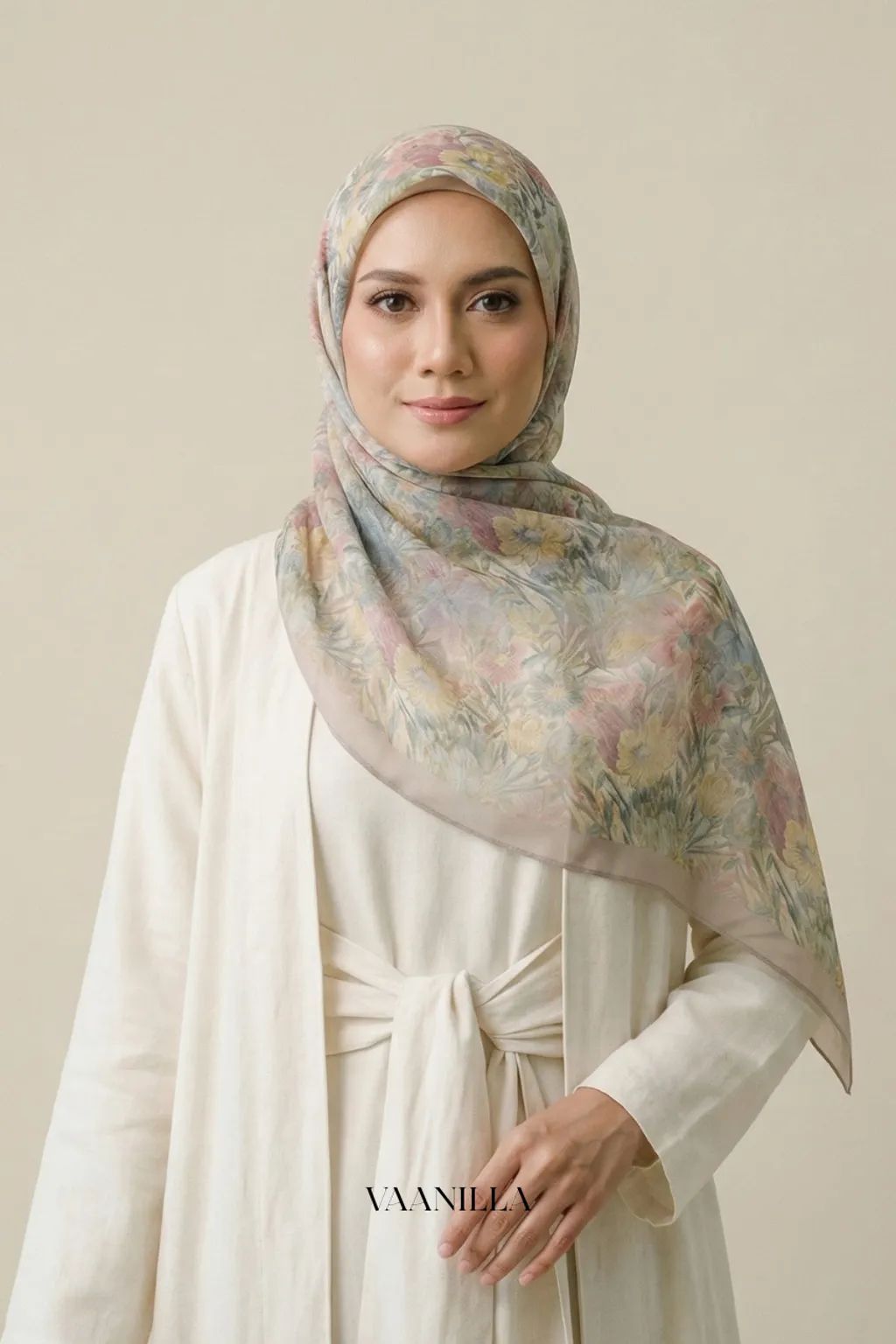 Delight Scented Japan Voile Square Scarf in Antique_1