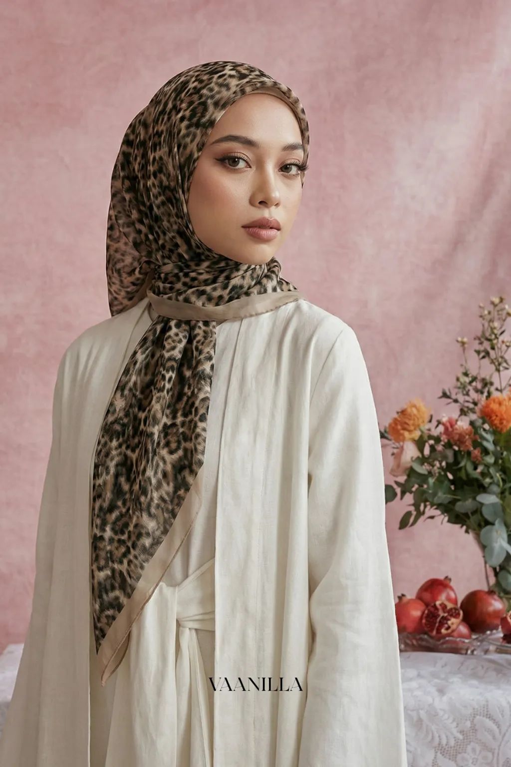 Savana Scented Japan Voile Square Scarf in Leona_0