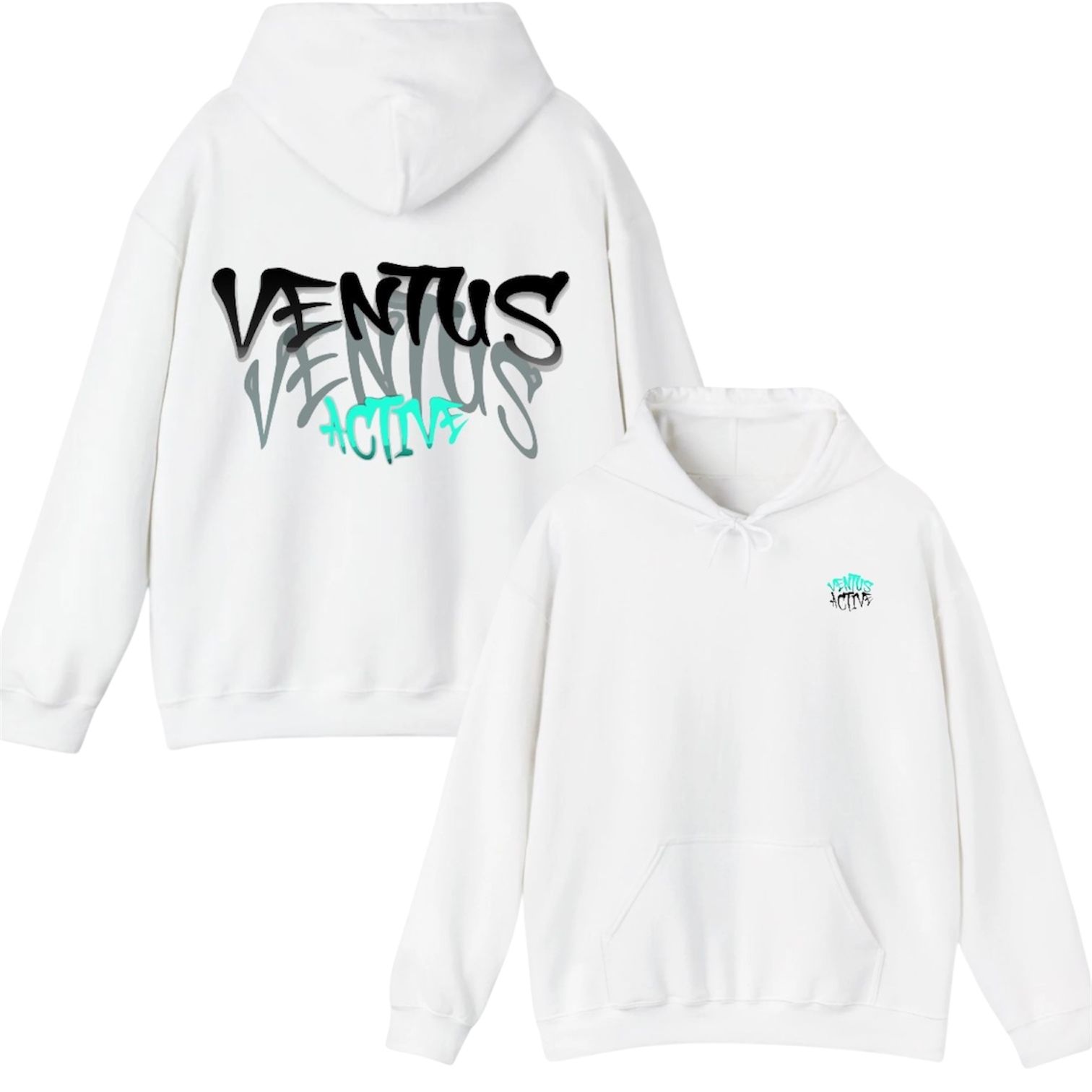 Overdrive White Hoodie - Ventus_0