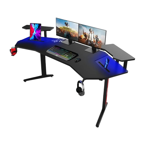 Mesa Gamer Ultimate Preta Grande  Ergonômico Elétrico Sit Stand Desk Motorizado Altura  Ajustável Confortável_6