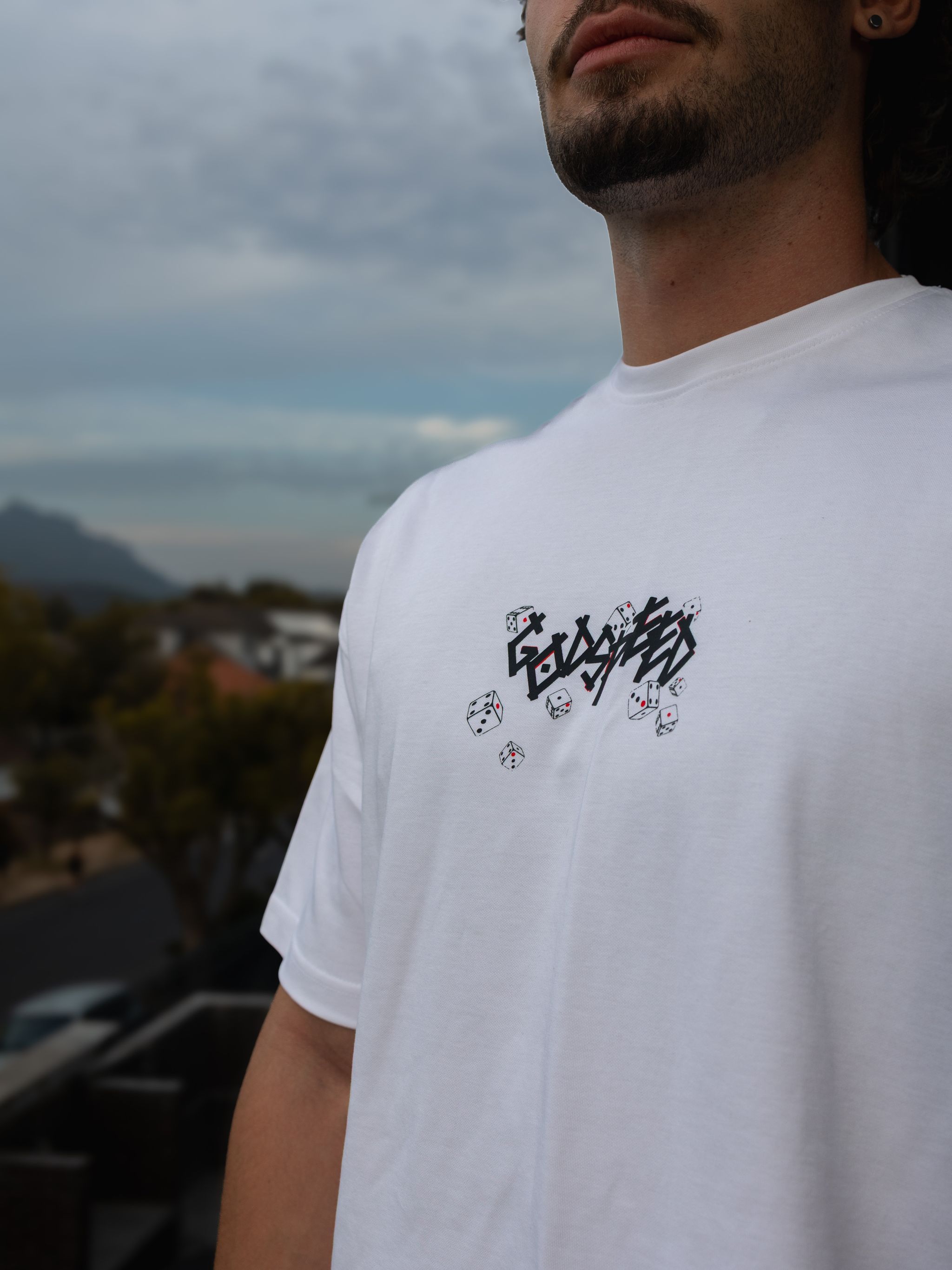 White Tee with Dice print_3