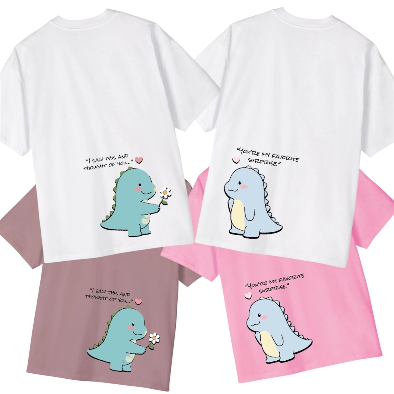 “Little Moments of Dino Duo” Couple Tee - Ventus_1