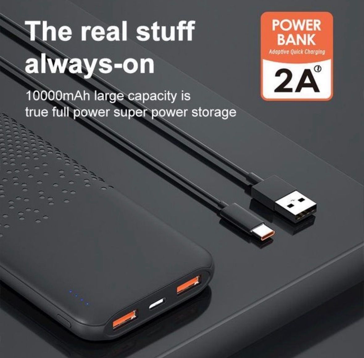 20000mAh Small Size 2FA Fast charging 2 in 2 power Bank _4