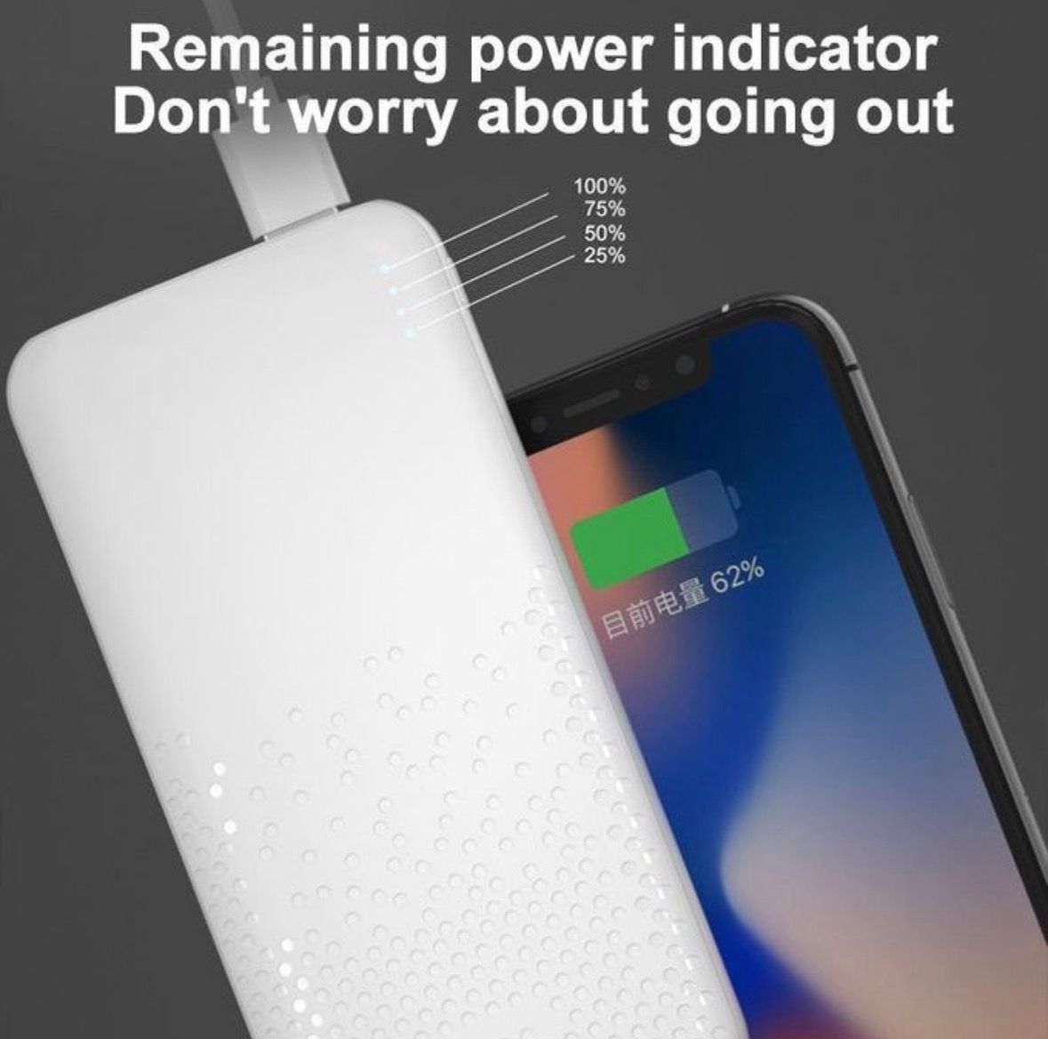 20000mAh Small Size 2FA Fast charging 2 in 2 power Bank _5