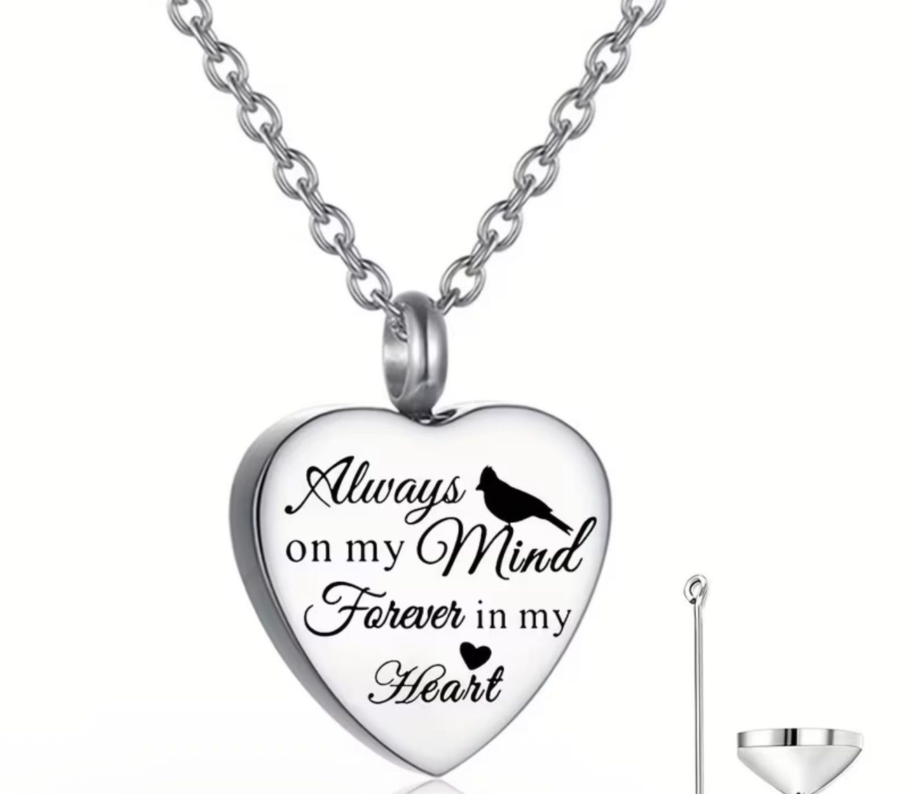 Memorial Urn Necklace Bird_0