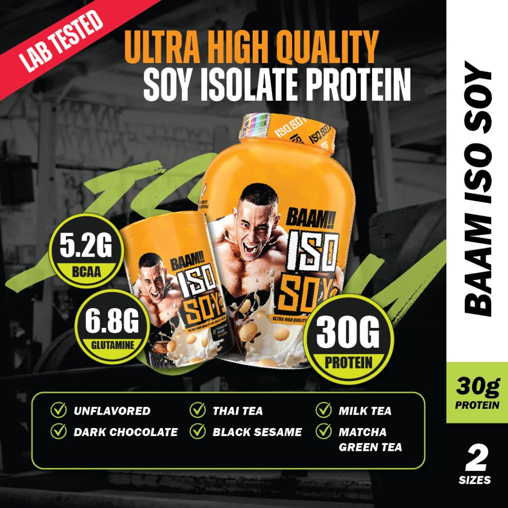 BAAM!!™ ISO-SOY Plant Protein Isolate (1lb / 0.45kg) | 30g Soy Isolate Protein • Vegan • Lactose-Free • Lab-Tested Premium Plant Protein [VX]_0
