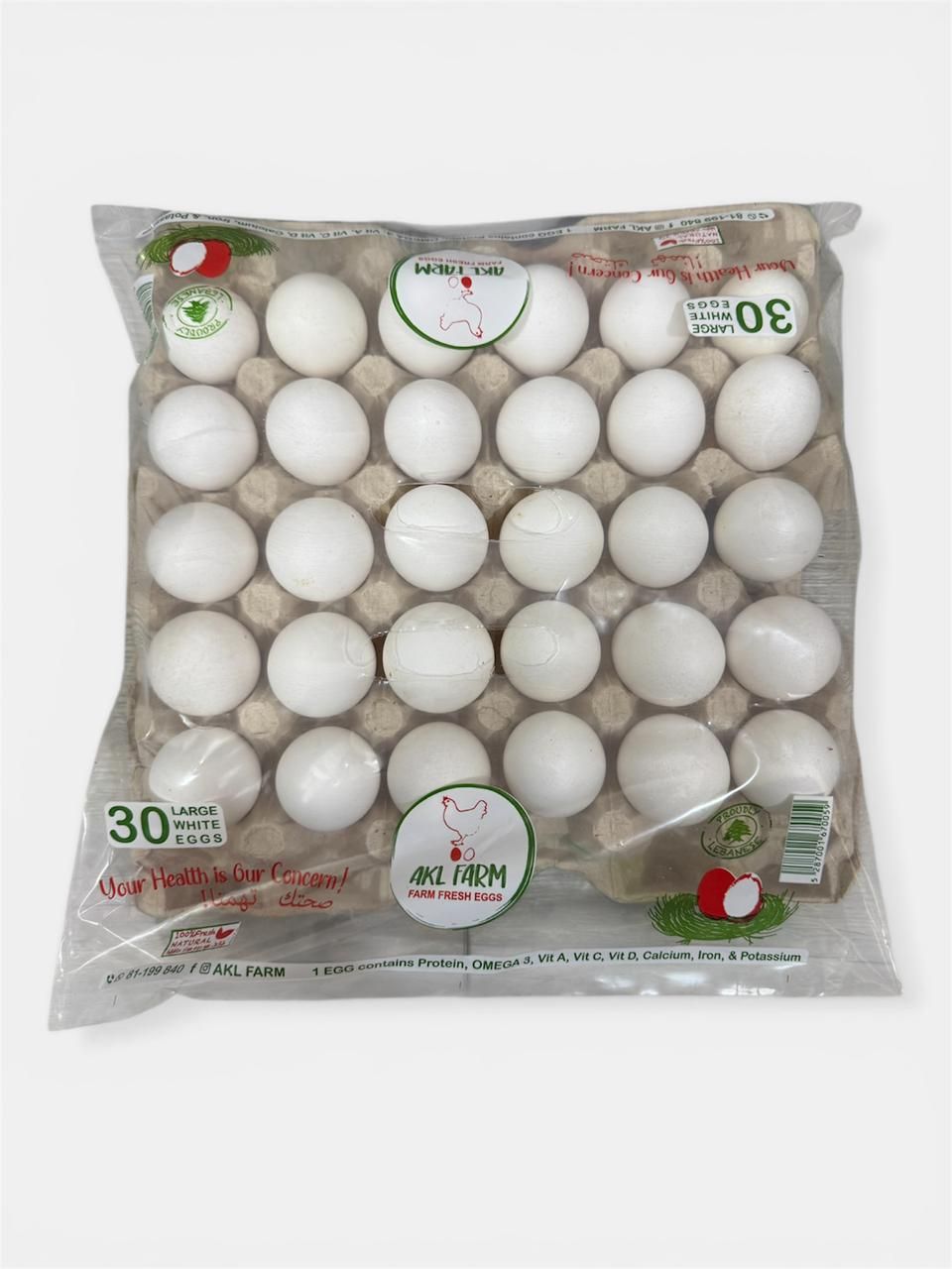 AKL FARM WHITE EGGS PACKAGED 30PCS X12 - 20221_0