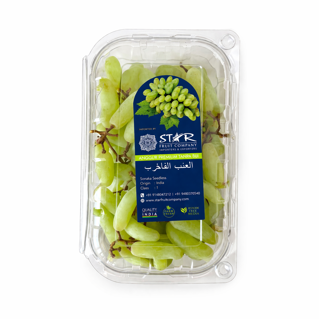 عنب أخضر بدون بذور – الهند (500 جم) / Seedless Green Grapes – India (500g)_0