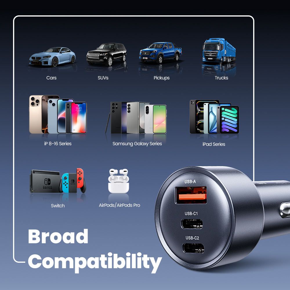 Toocki All-in-One 65W Car Quick Charger_9