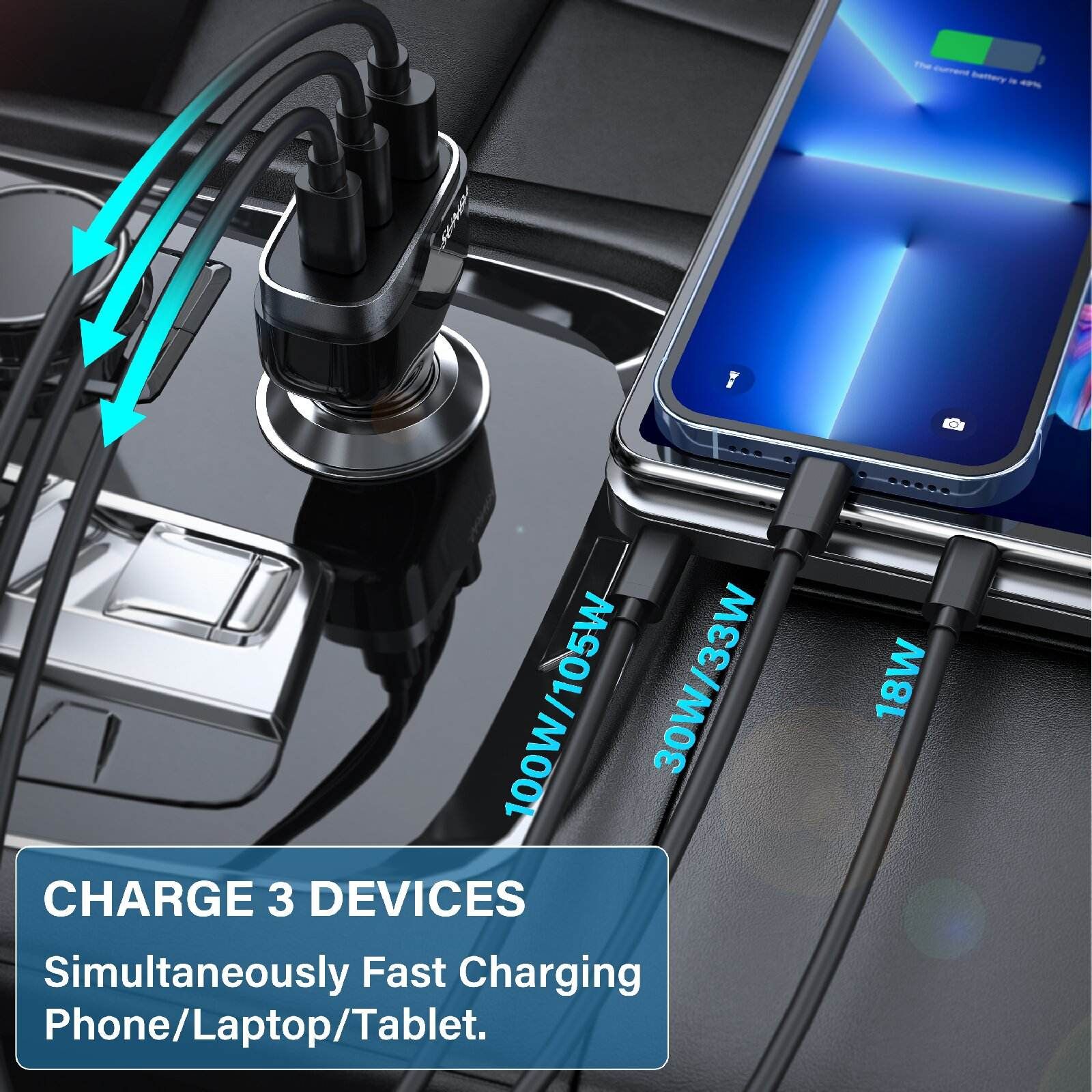 Sunda Super Fast Charge for Car 138W _3