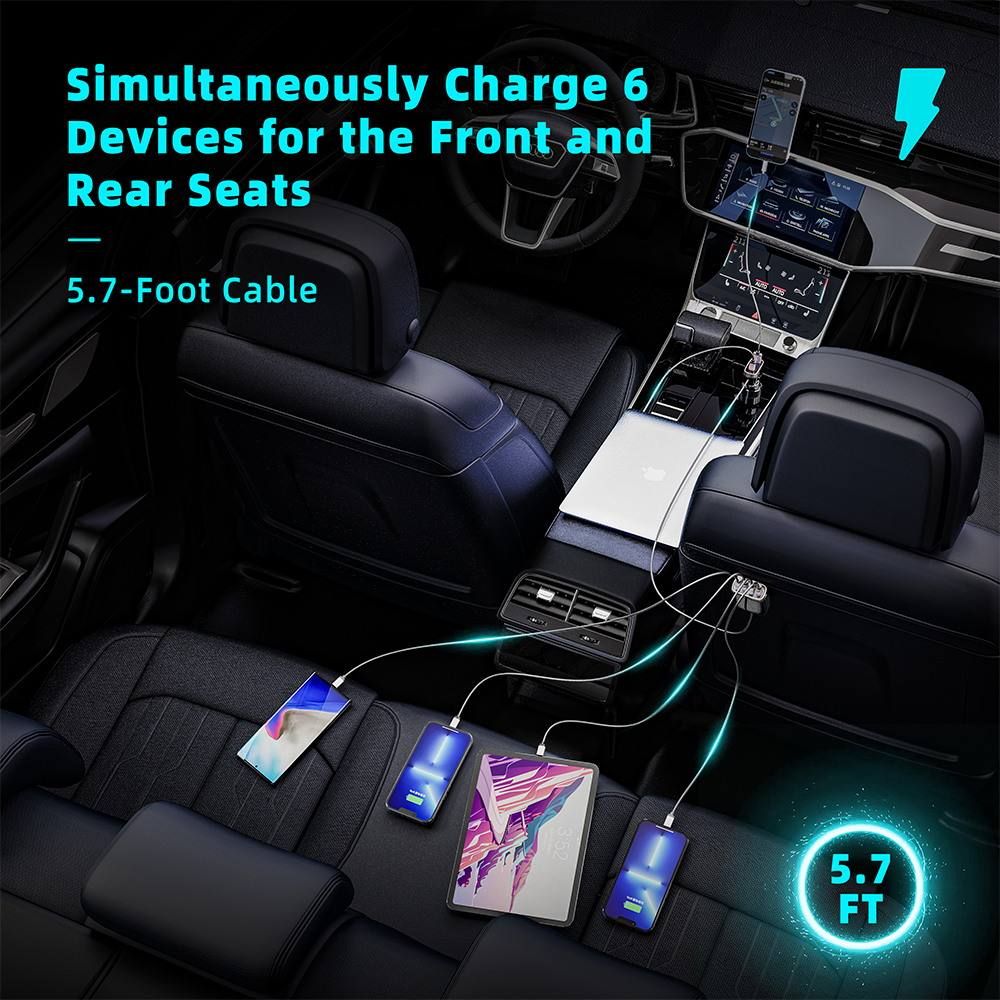 Multi Port Car Charger 123W_3
