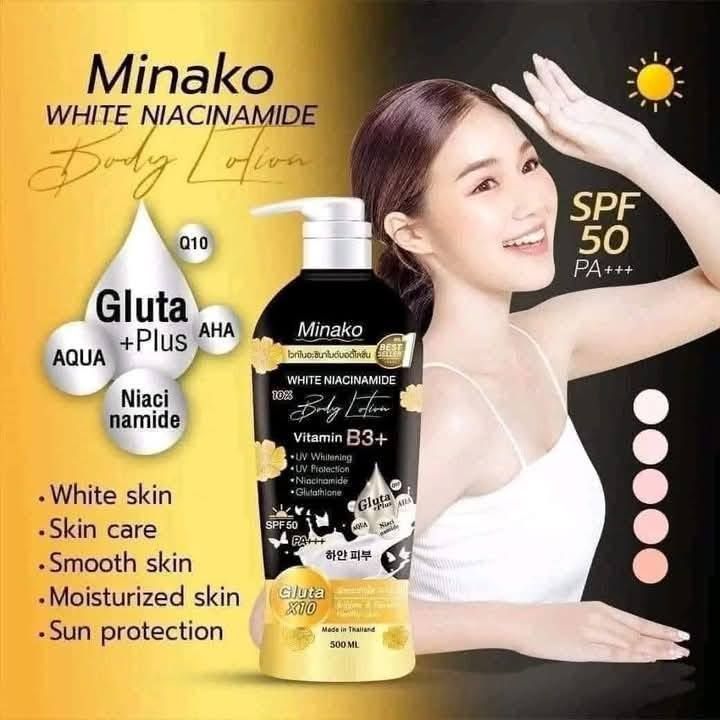 Minako - Niacinamide Glutathione Plus Body Lotion (500ml) | Wholesale Bath & Body Care Singapore_2