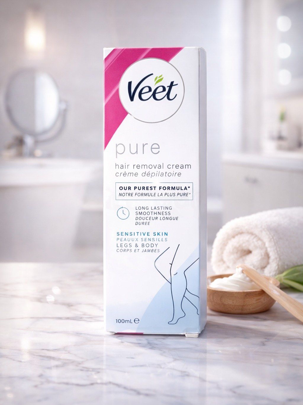 Veet pure hair removal cream sensitive skin - فييت كريم ازالة الشعر النقي للبشرة الحساسة_0